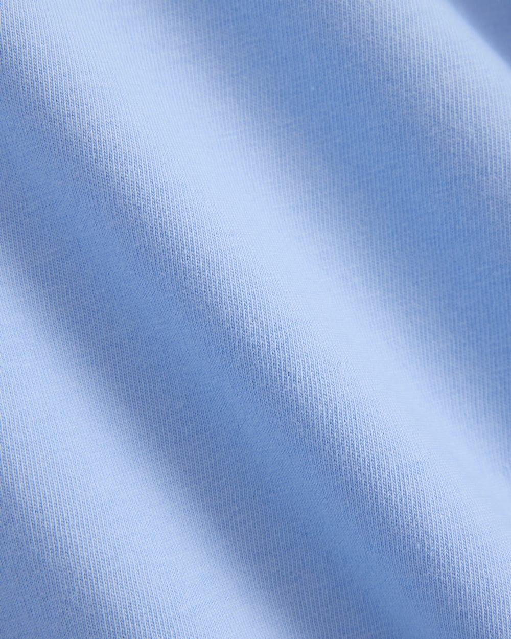 The Slim Crew in Essential Cotton in Open Air Blue — detail view