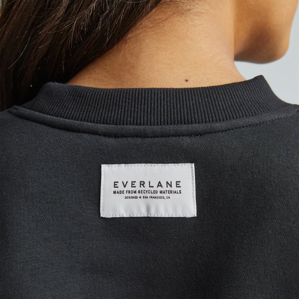 The ReTrack Oversized Crew in Black — detail view