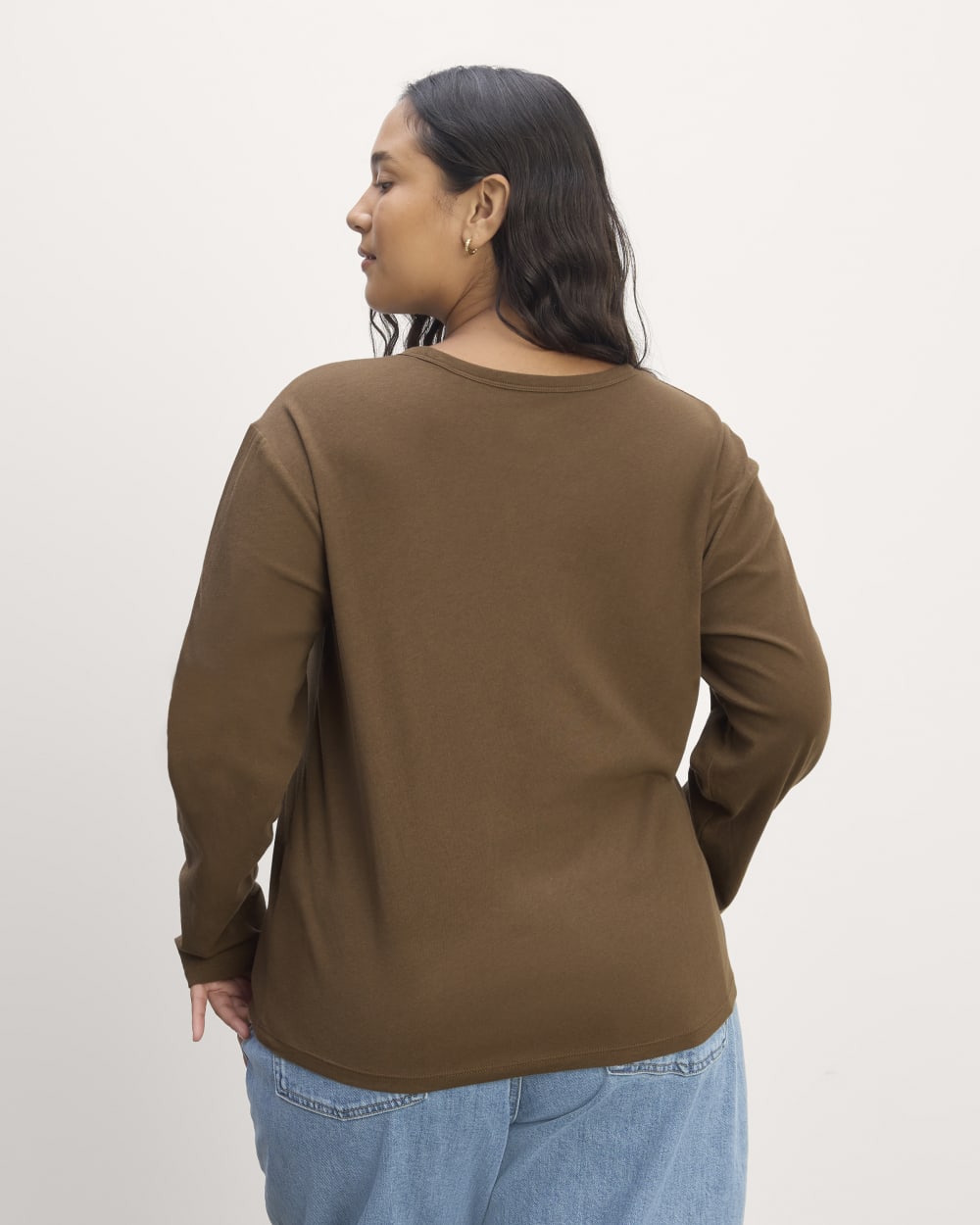 The Air Long-Sleeve Tee in Cocoa — detail view