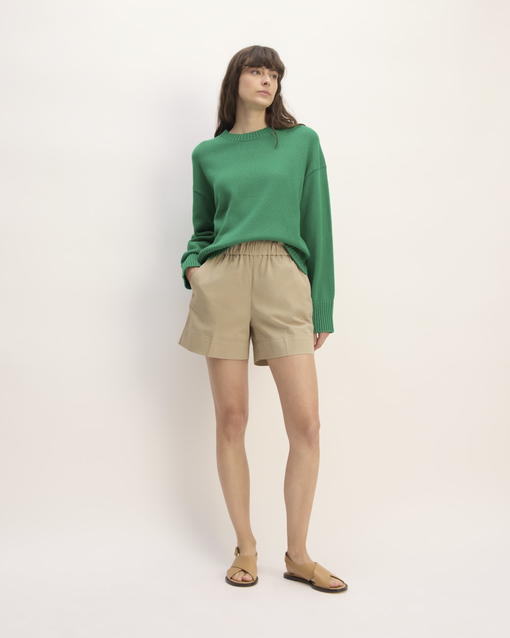 The Easy Short in Trench Coat Khaki — front view