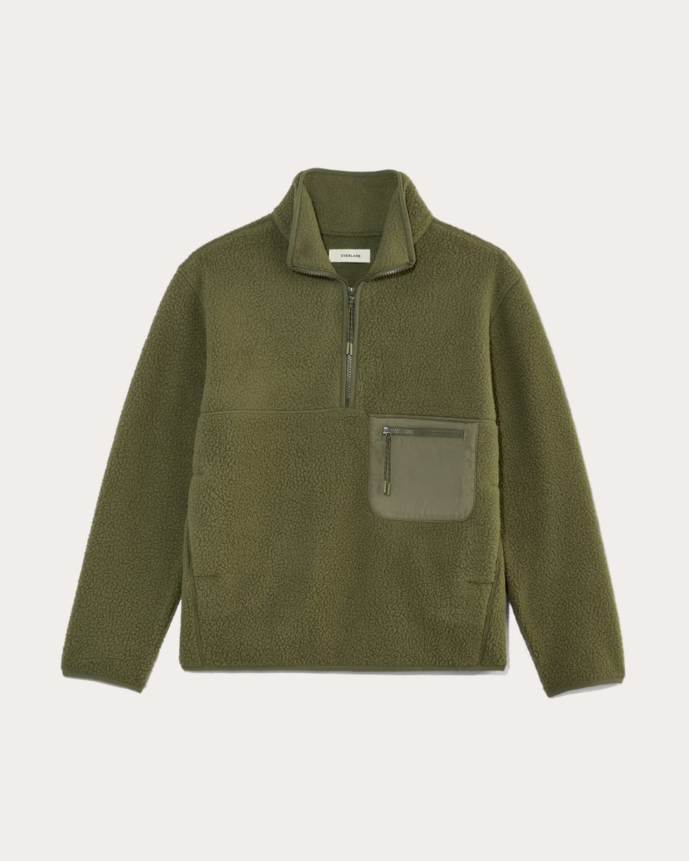 The ReNew Fleece Oversized Half-Zip in Kalamata — alternate view