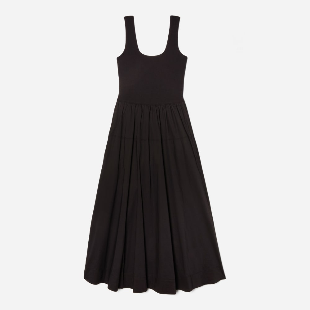The Riviera Dress in Black — front view