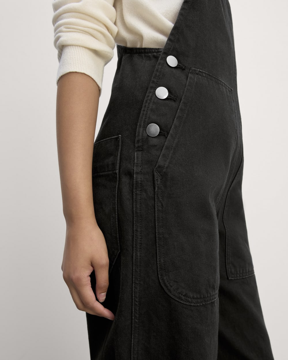 The Gardener Overall in Black — detail view