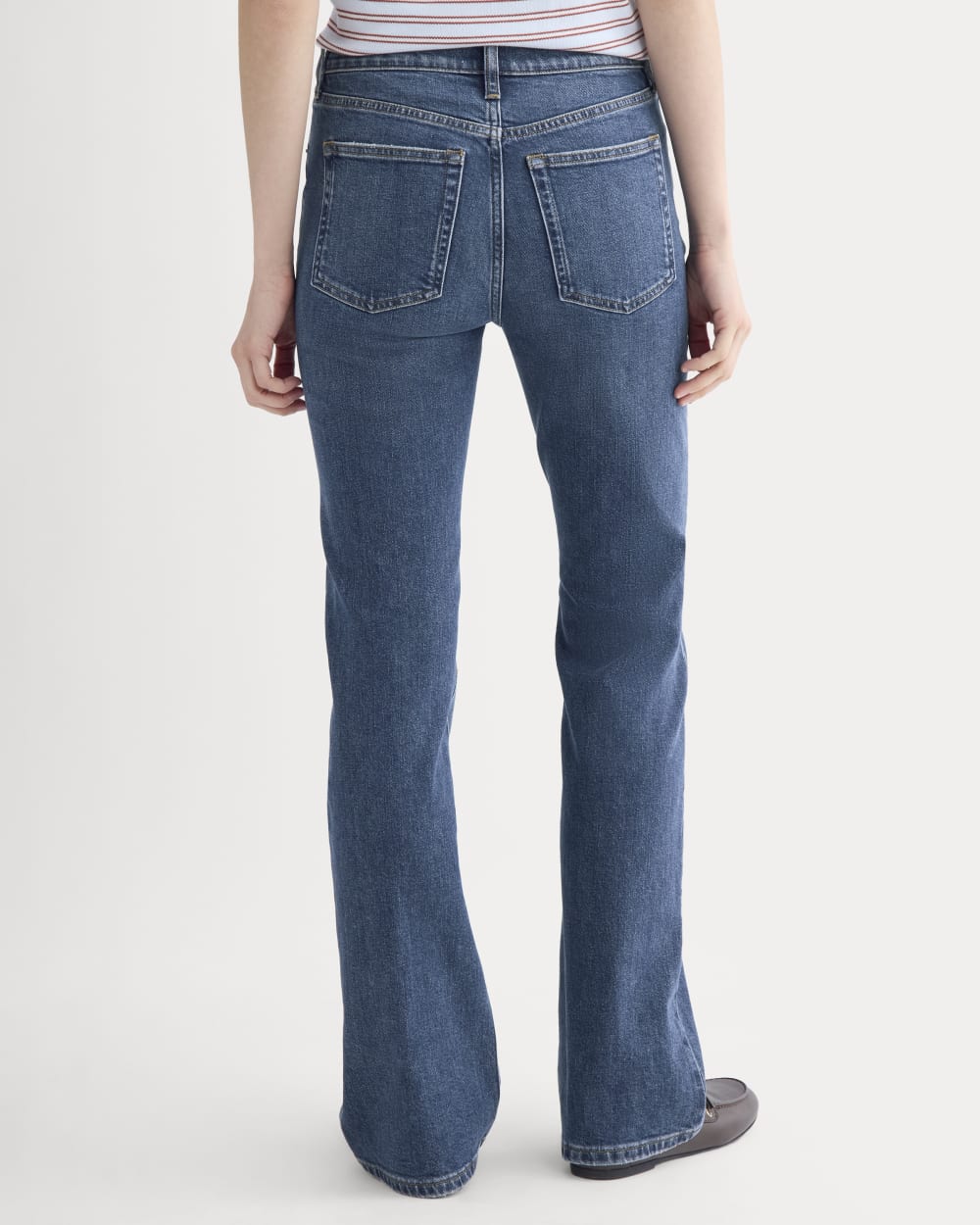 High-Rise Slim Bootcut Jean in Dark Indigo — detail view