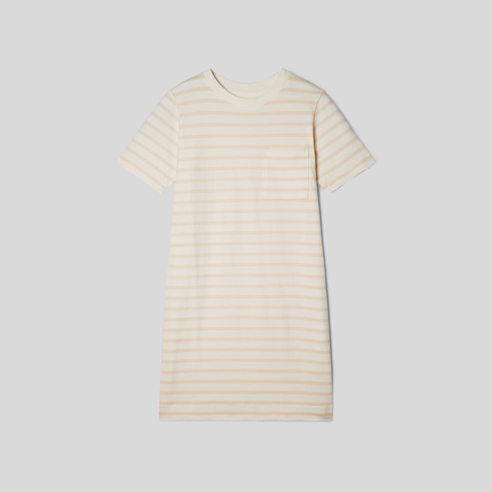 The Organic Cotton Weekend Tee Dress in Brazilian Sand / Canvas Tan — alternate view