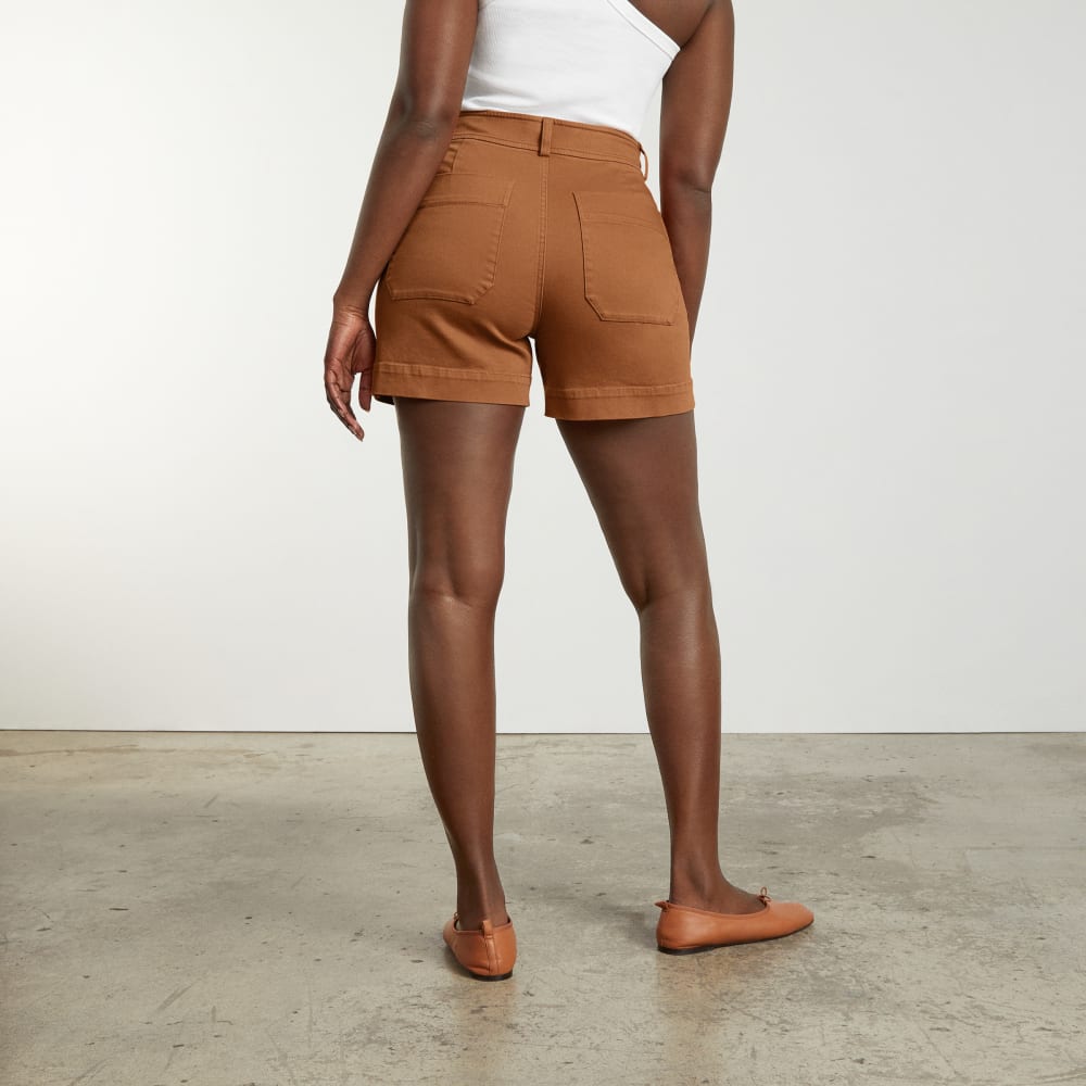 The Way-High® Twill Short in Adobe Brown — detail view