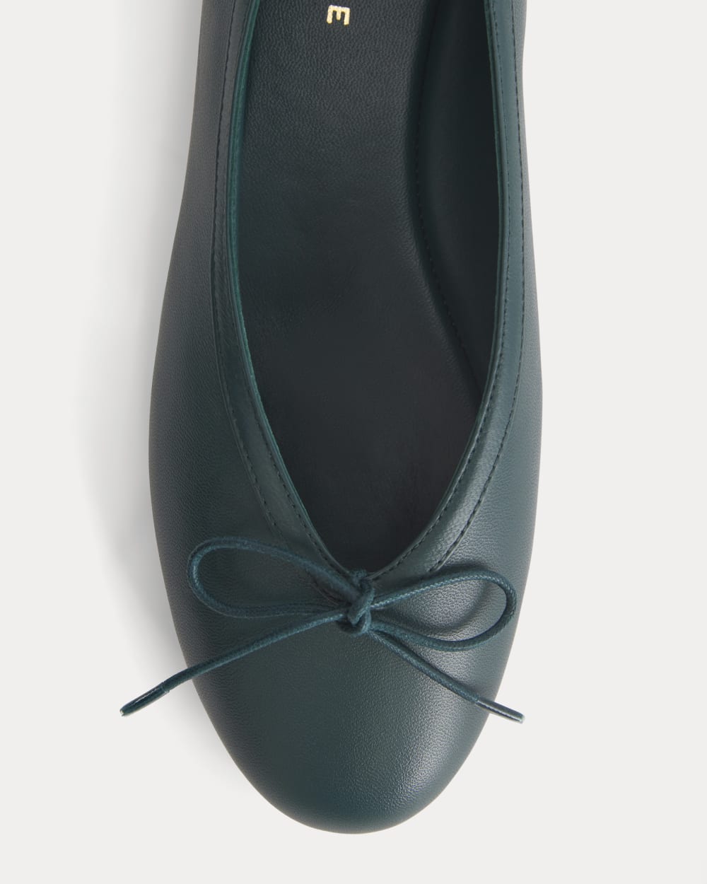 Made in Italy Ballet Flat in Juniper — detail view