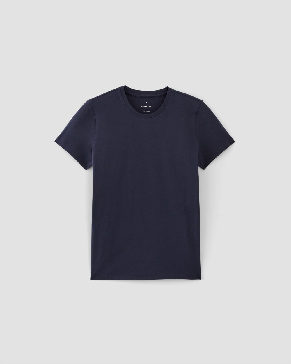 The Slim Crew in Essential Cotton in Navy — alternate view