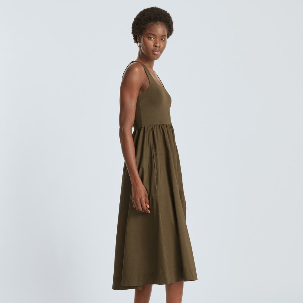 The Riviera Dress in Beech — detail view