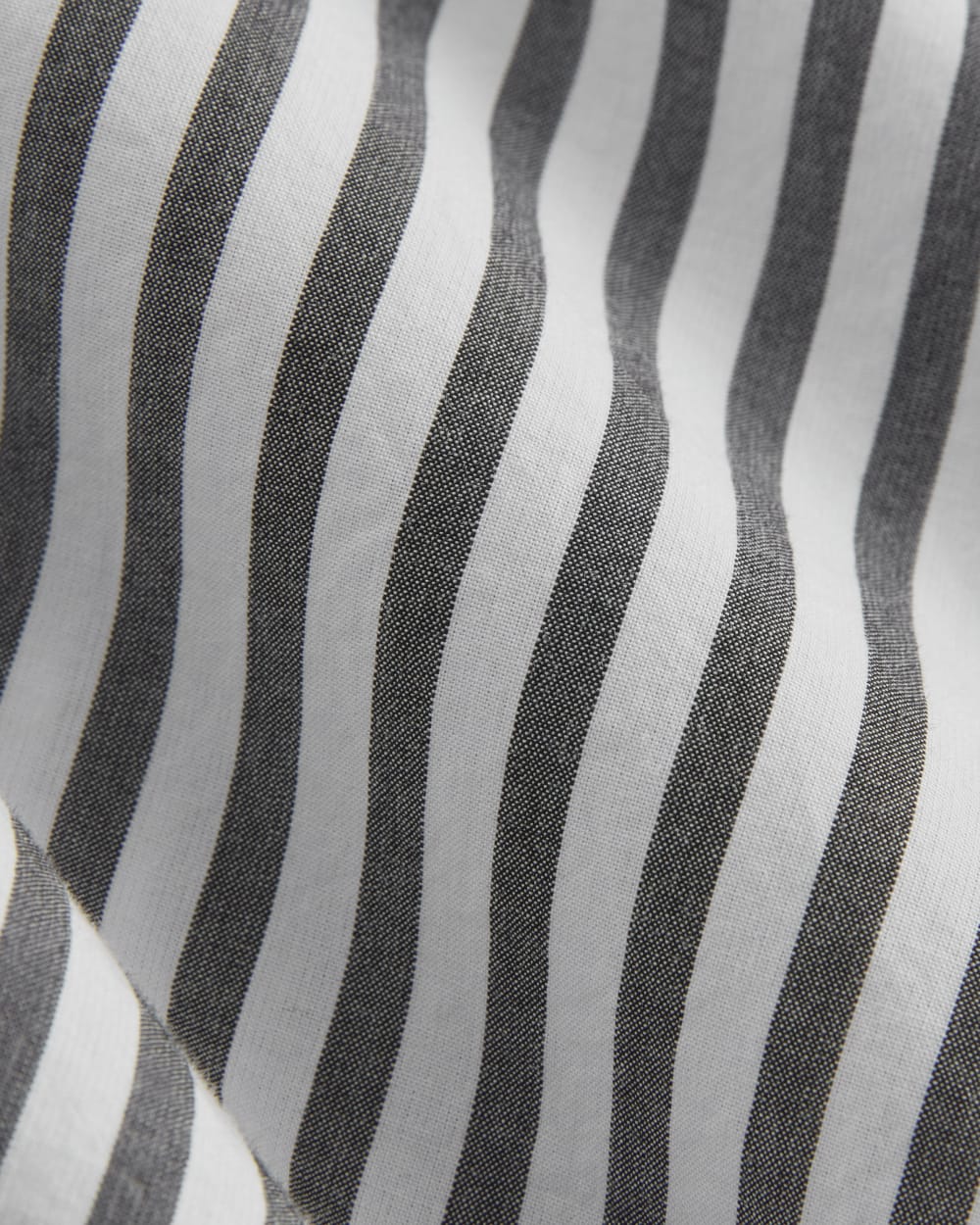 The Oversized Shirt in Ultrasoft Cotton in Optic White / Black — detail view
