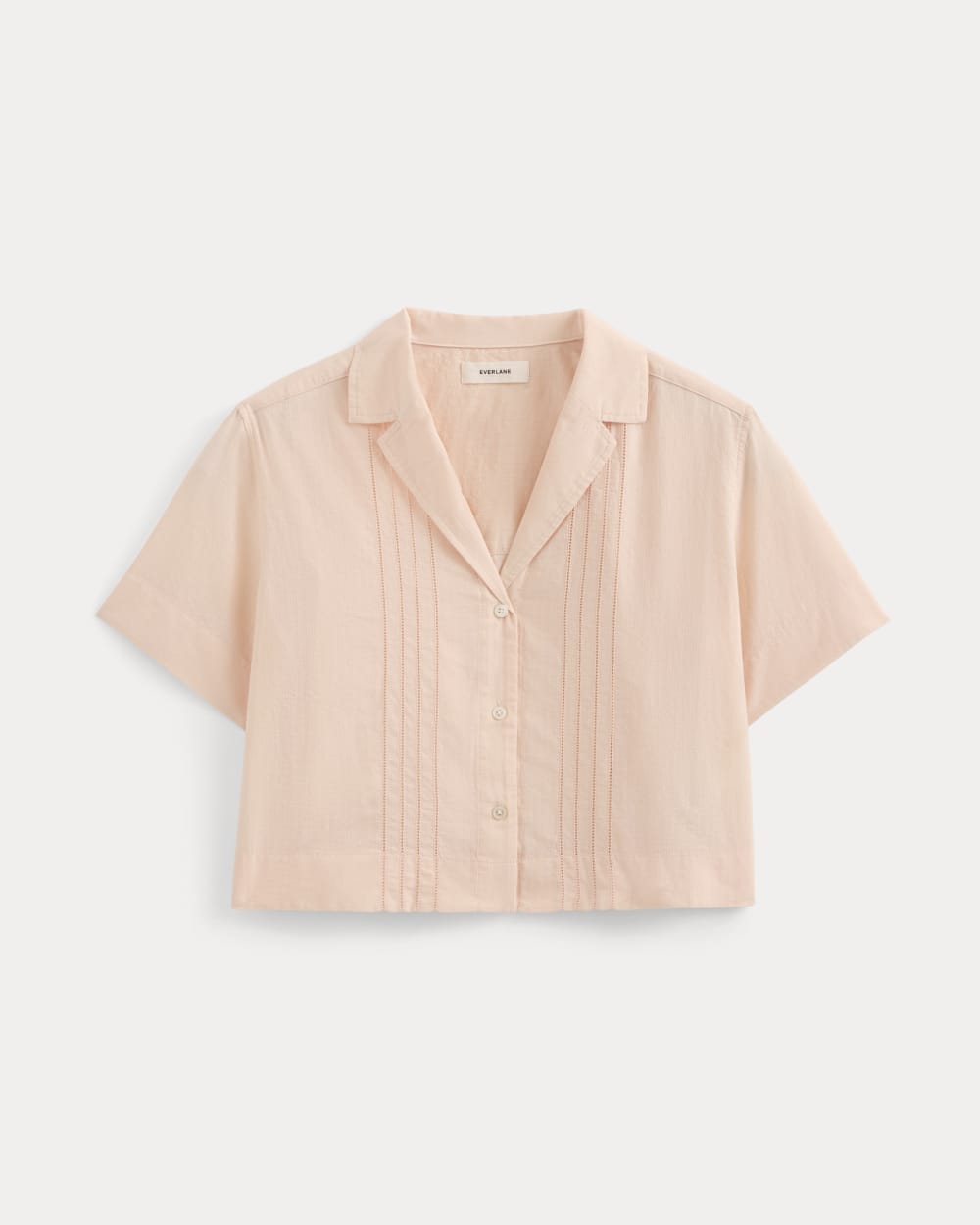 Cotton Gauze Resort Shirt in Pale Peach — alternate view