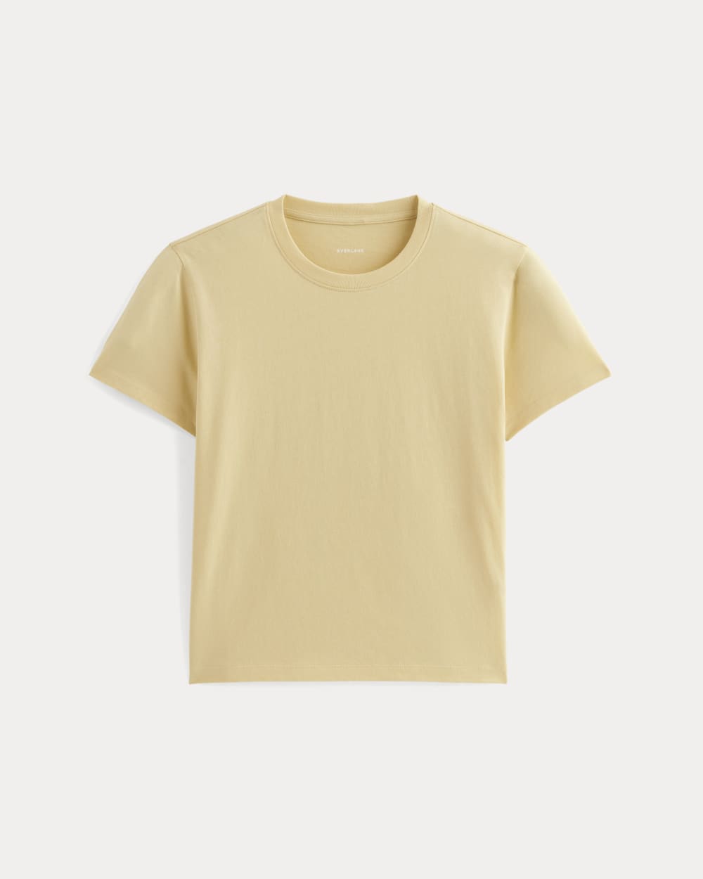 The Box-Cut Tee in Essential Cotton in Banana Crepe — alternate view