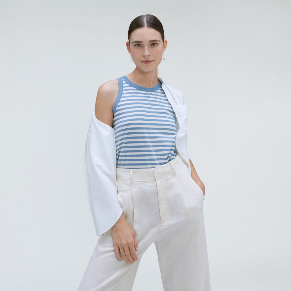The Tank in Essential Cotton in Spring Lake / Canvas — detail view