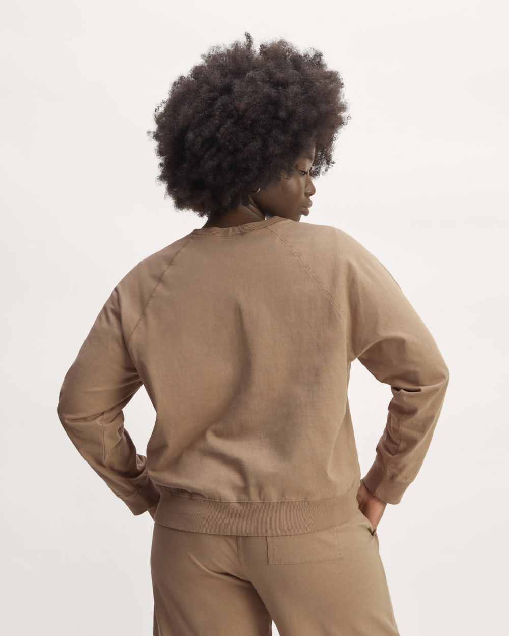 The Off-Duty Long-Sleeve Tee in Chanterelle — detail view