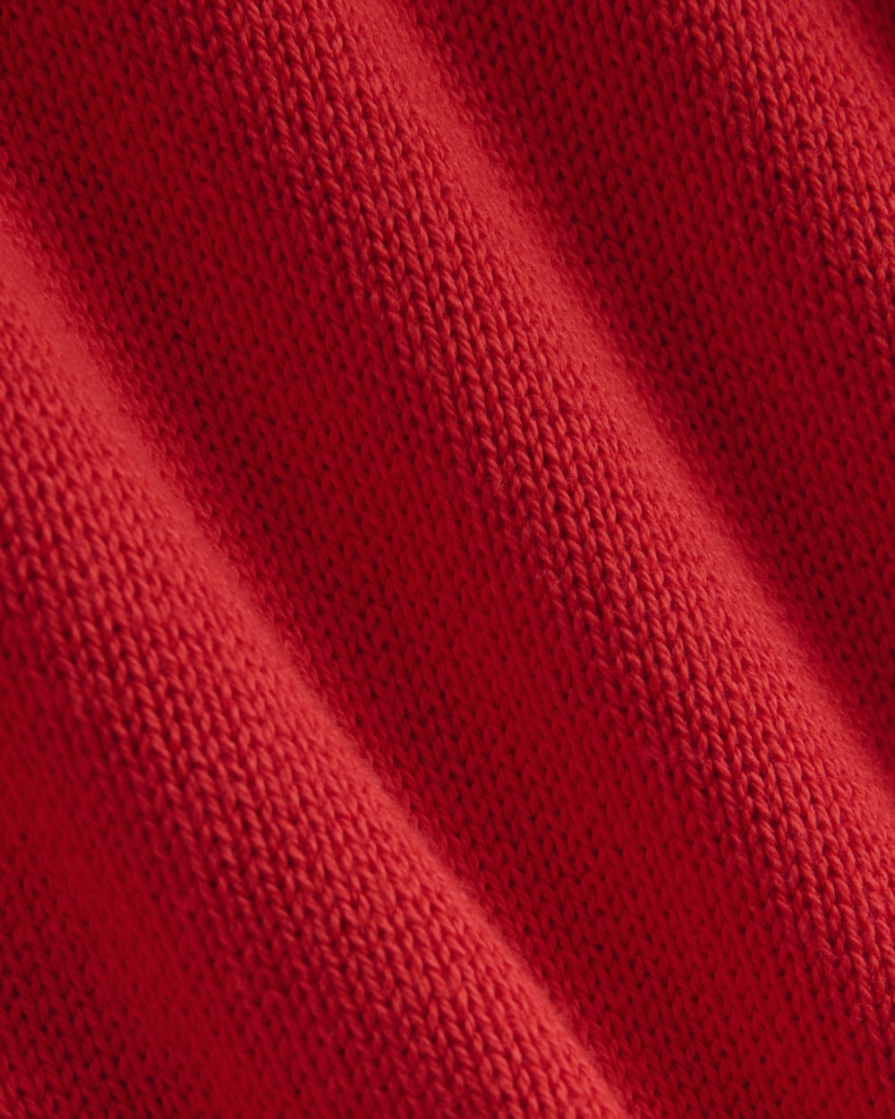 The Boxy Polo in Everyday Cotton in Classic Red — detail view