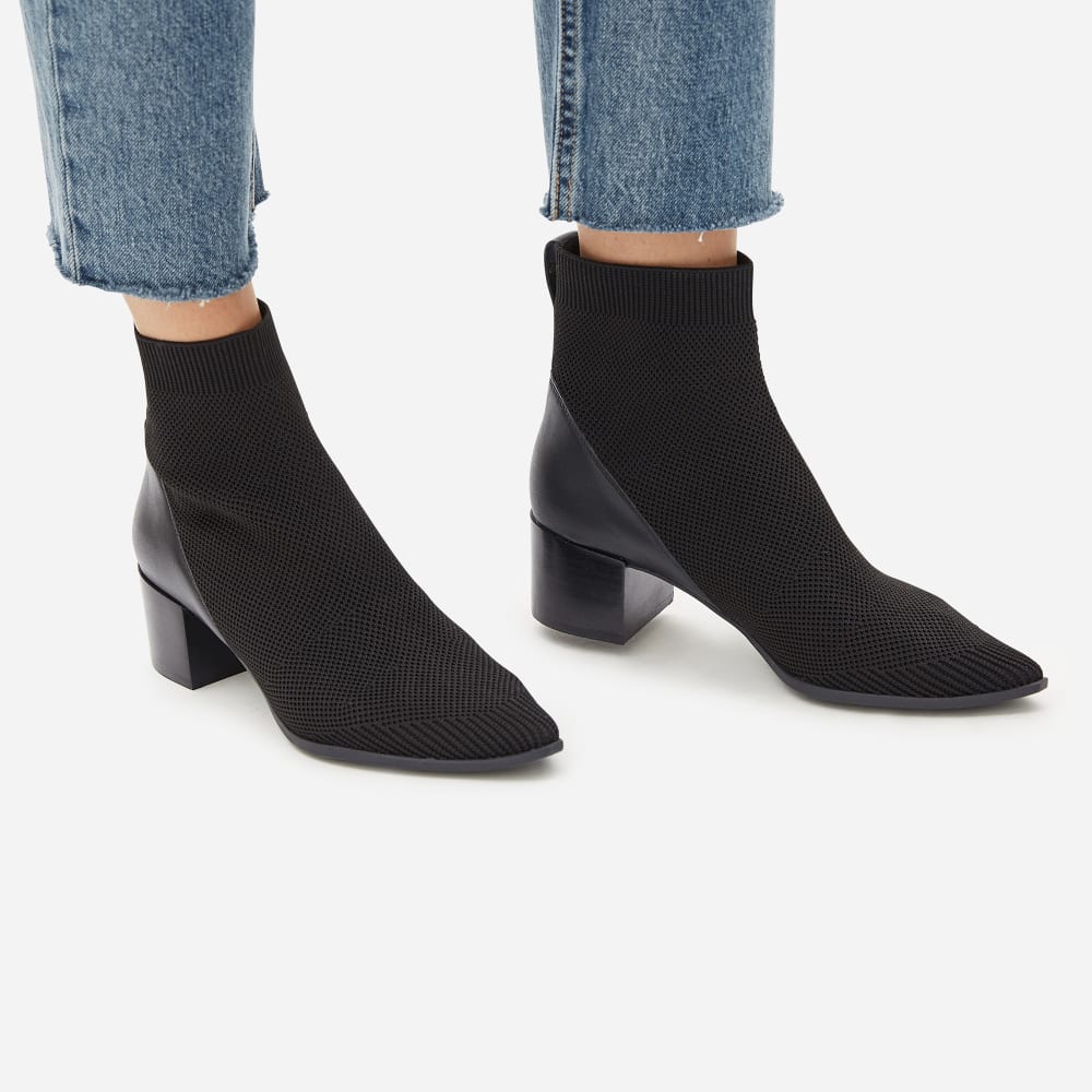 The Boss Boot in ReKnit in Black — detail view