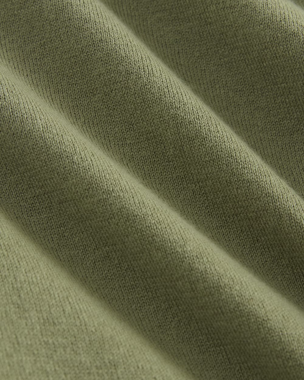 The Cropped Cardigan in Cotton Cashmere in Sagebrush — detail view