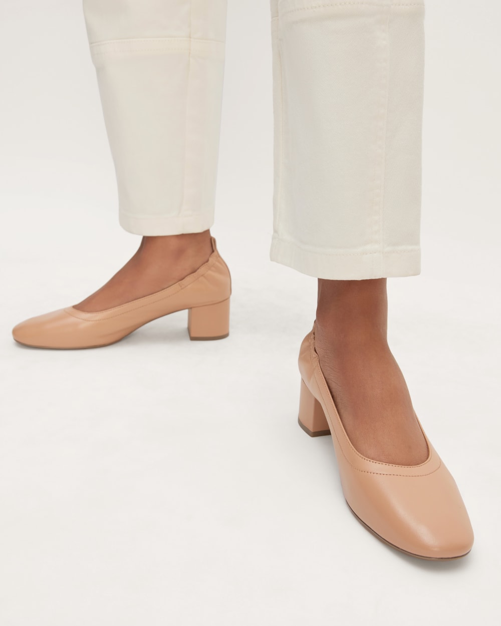 The Day Heel in Blush Tan — alternate view