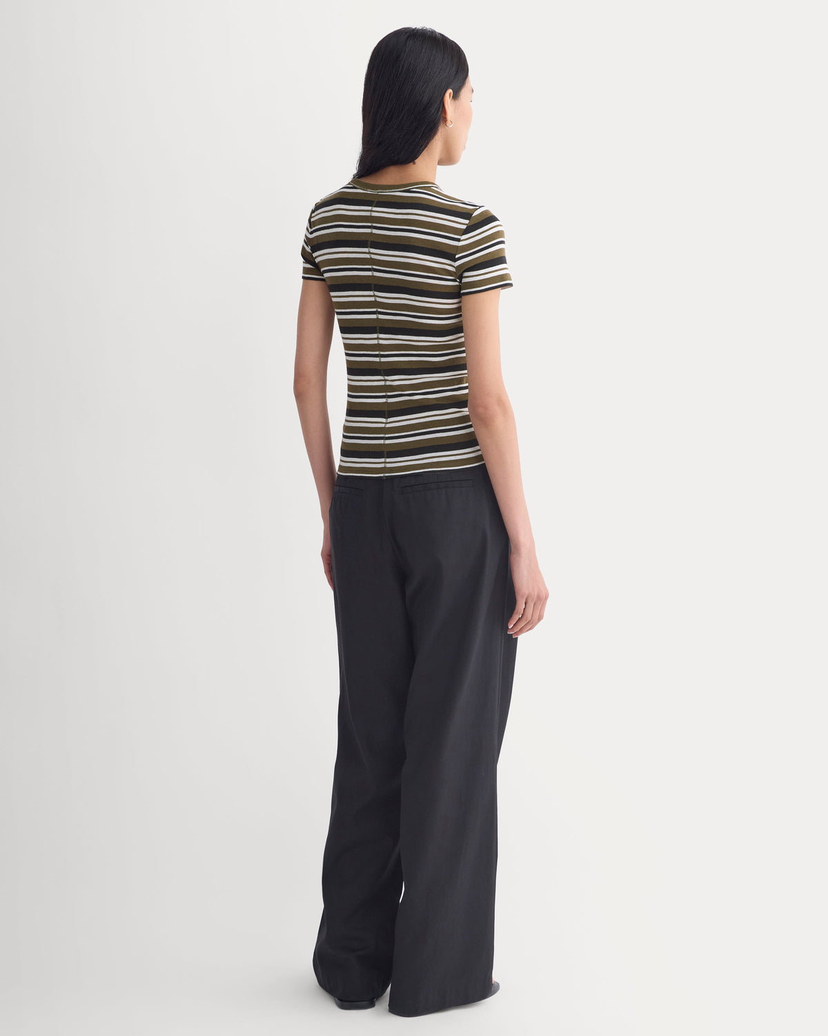 Tissue Short-Sleeve Crew in Beech — detail view