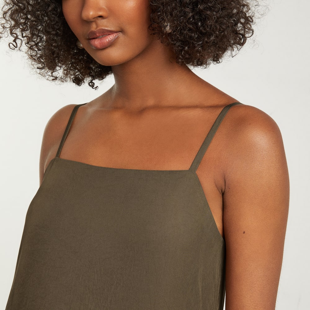 The Japanese GoWeave® Slip Dress in Beech — detail view