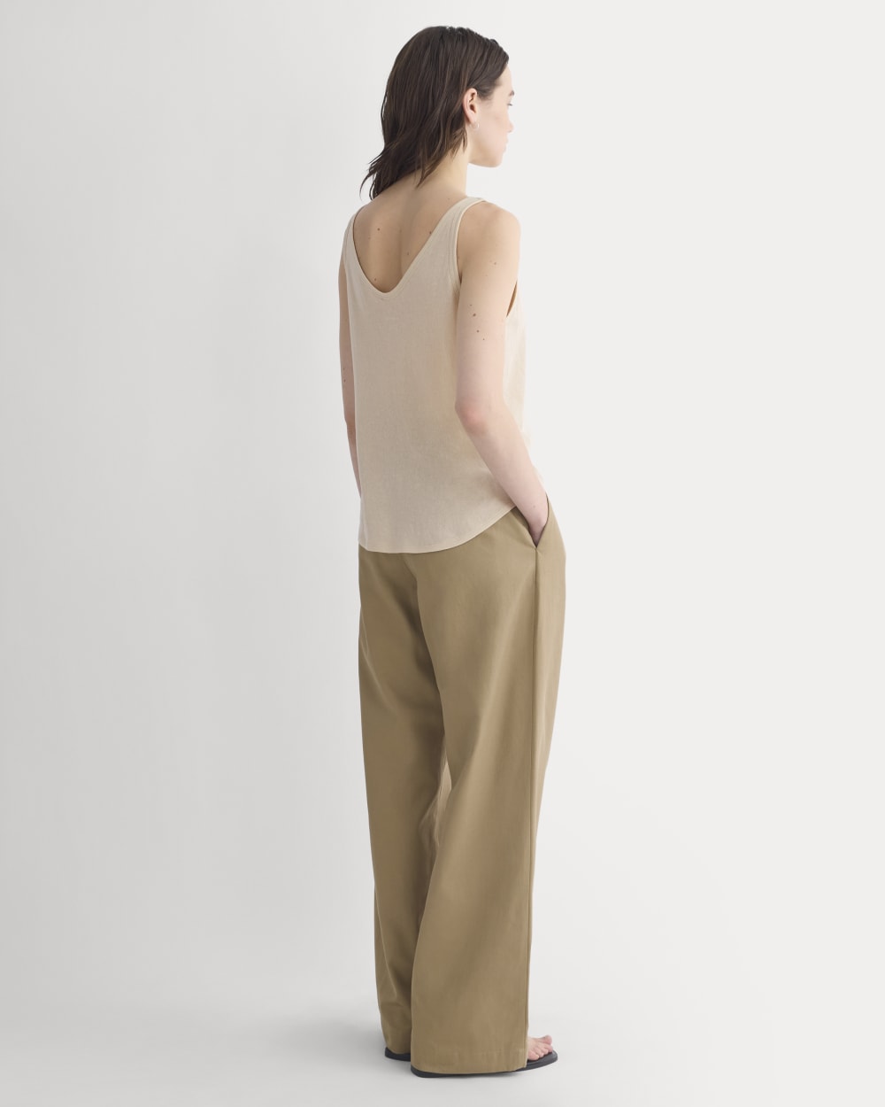 The Air Cami in Peyote — detail view
