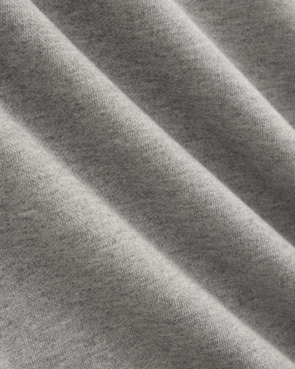 Luxe Fleece Turtleneck in Vintage Heather Grey — detail view