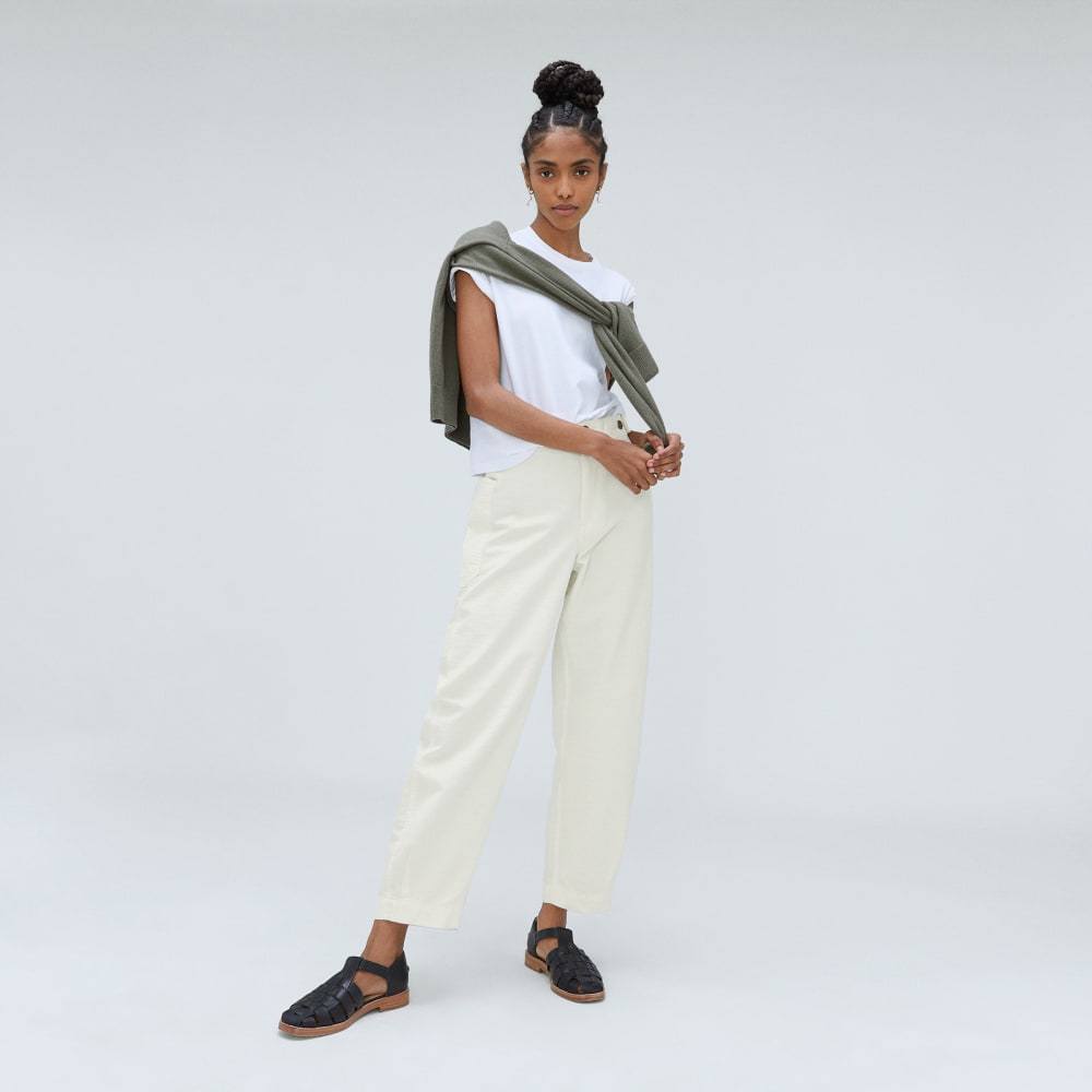 The Fatigue Barrel Pant in Canvas — detail view