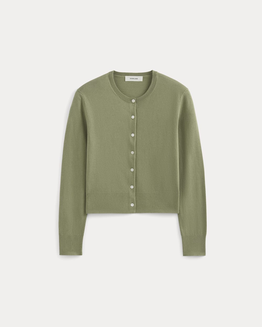 The Cropped Cardigan in Cotton Cashmere in Sagebrush — alternate view