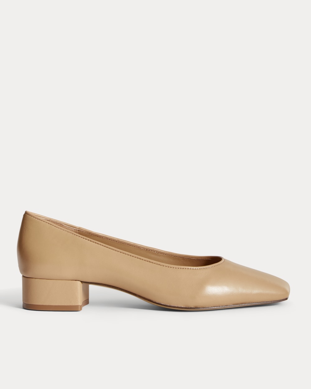 The Ballet Pump in Blush Tan — front view