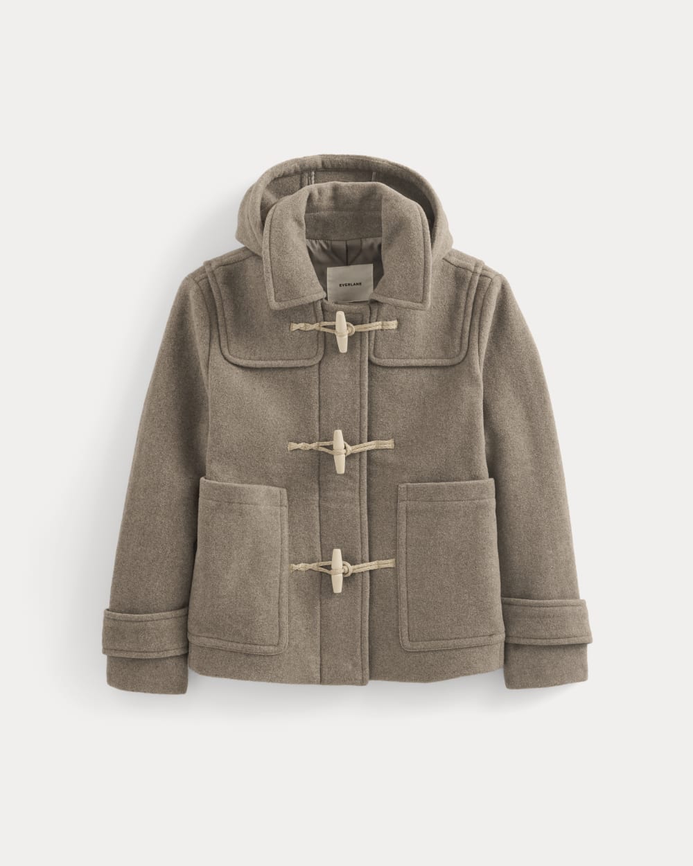 The ReWool Duffle Coat in Heather Taupe — alternate view