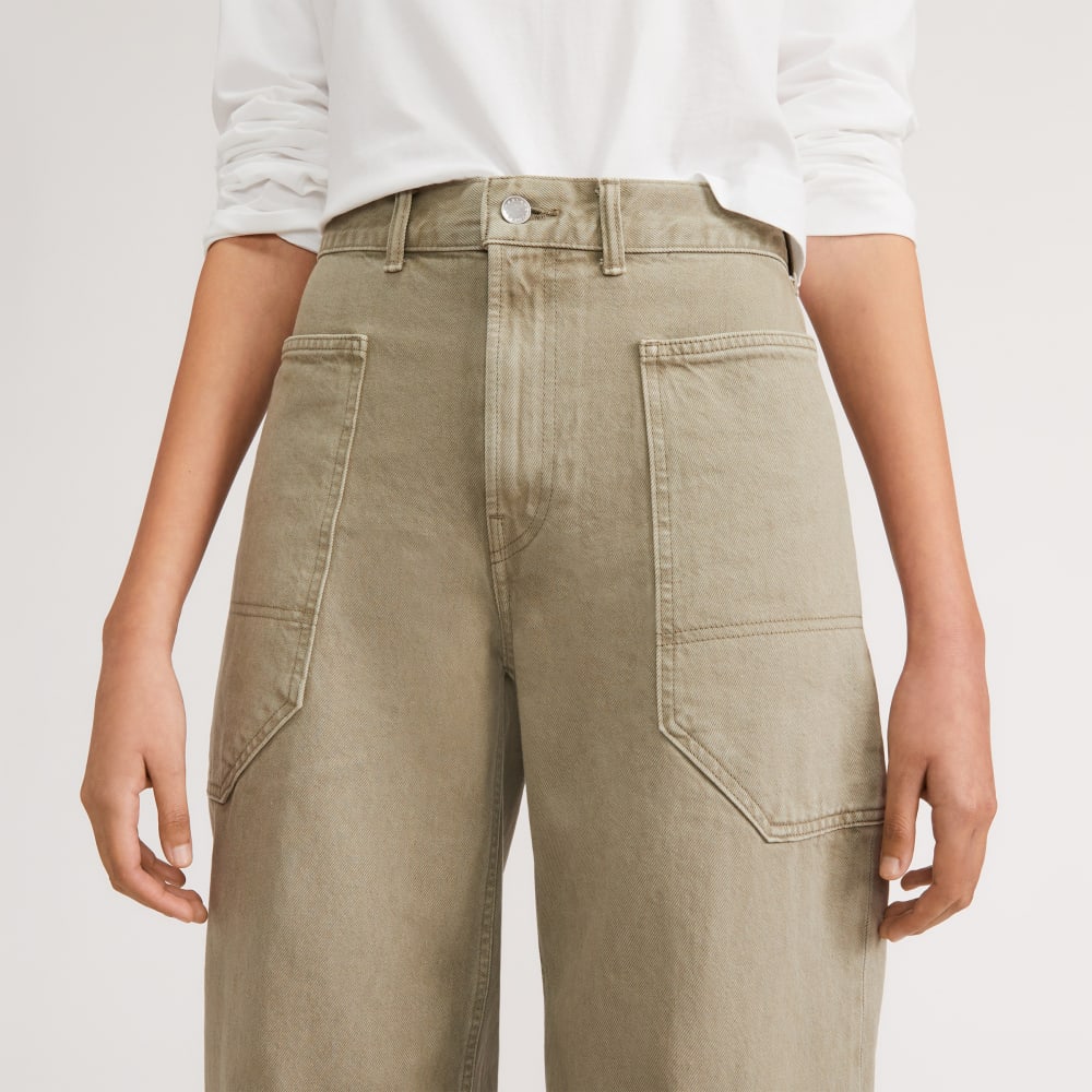 The Way-High® Gardener Cropped Jean in Moss — detail view