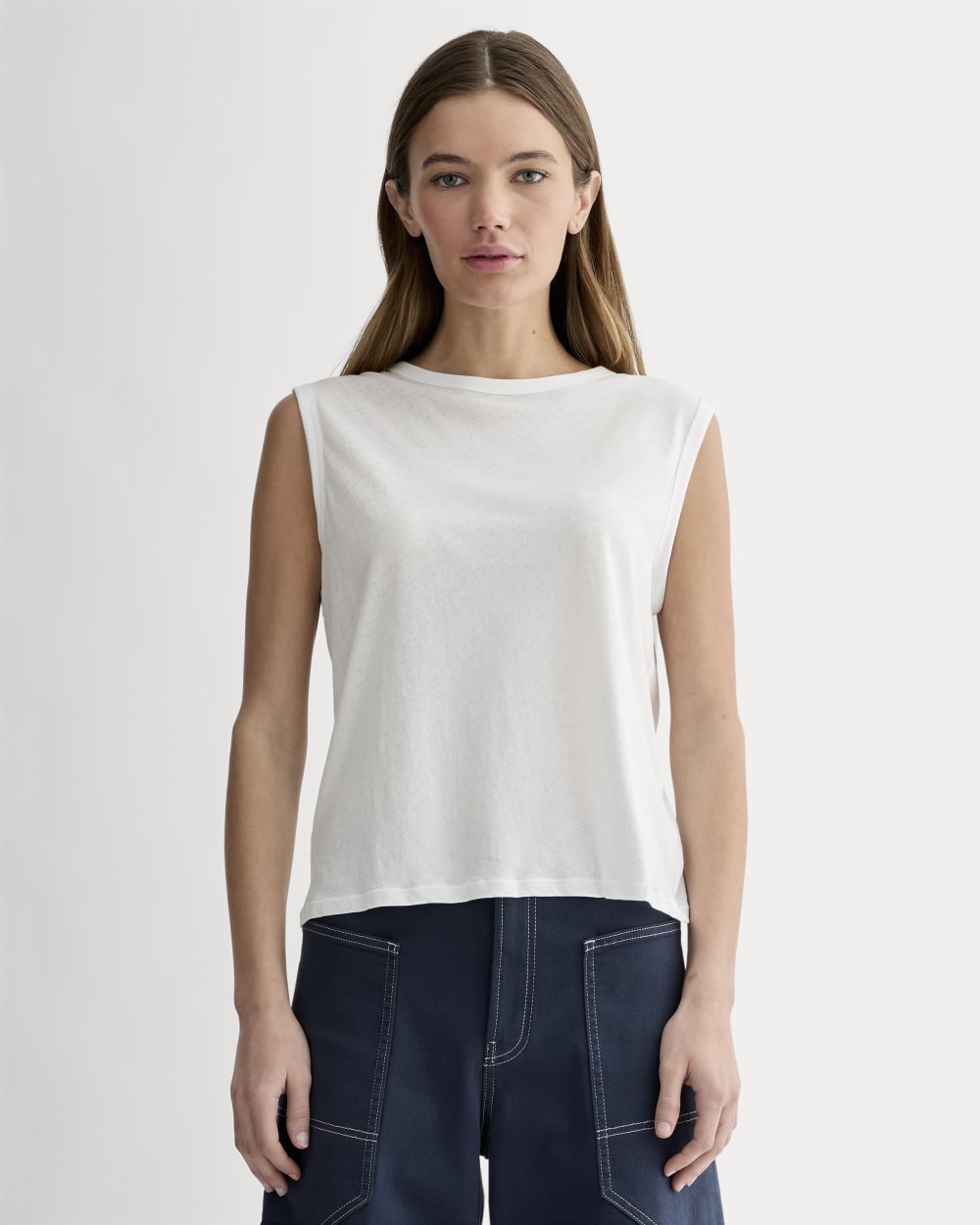 The Air Muscle Tank in White — front view