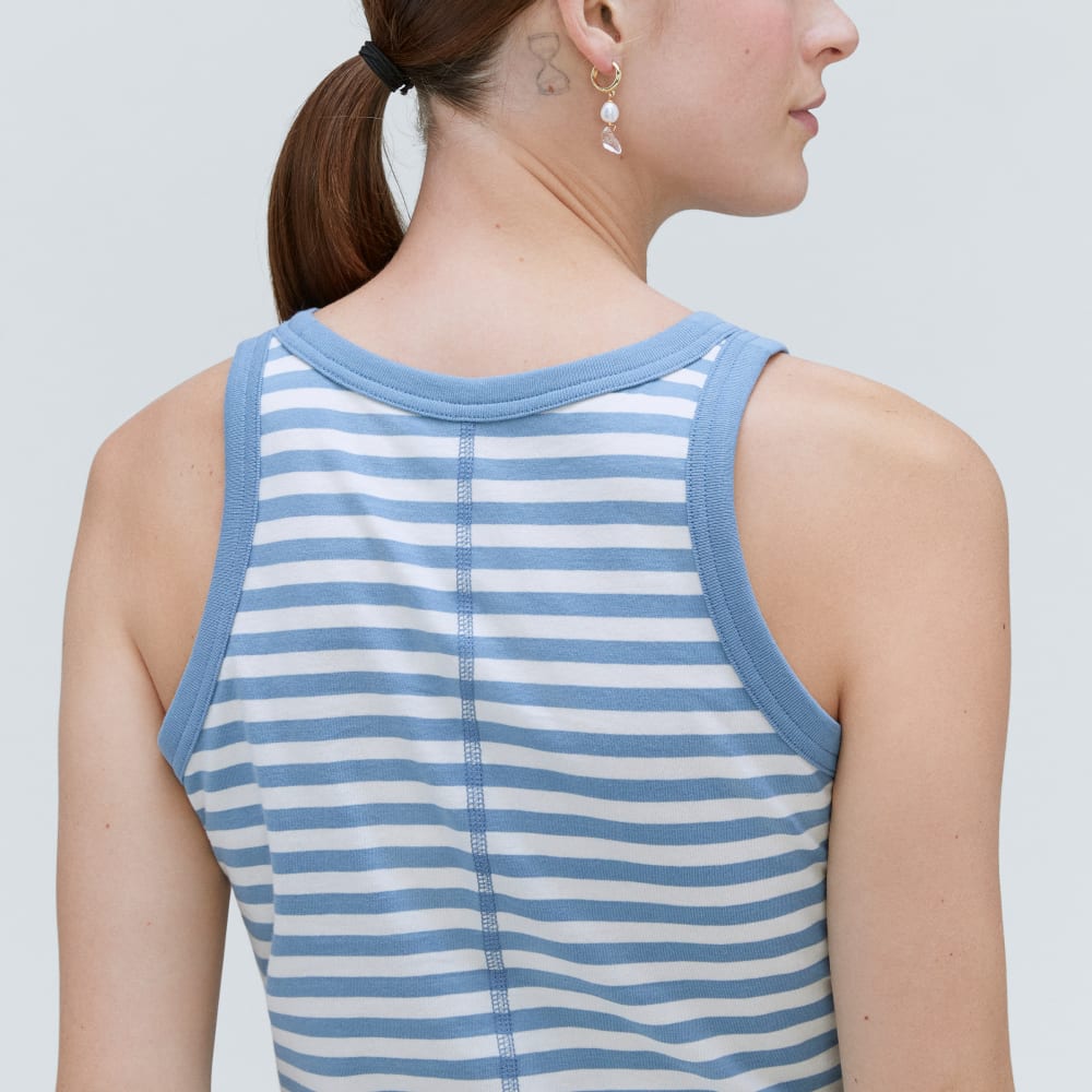 The Tank in Essential Cotton in Spring Lake / Canvas — detail view