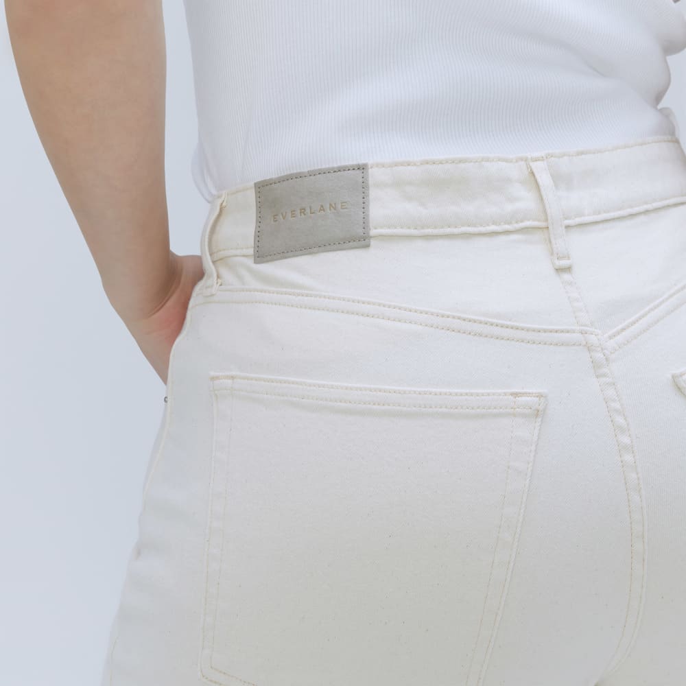 The Cheeky Hourglass Jean in Ecru — detail view
