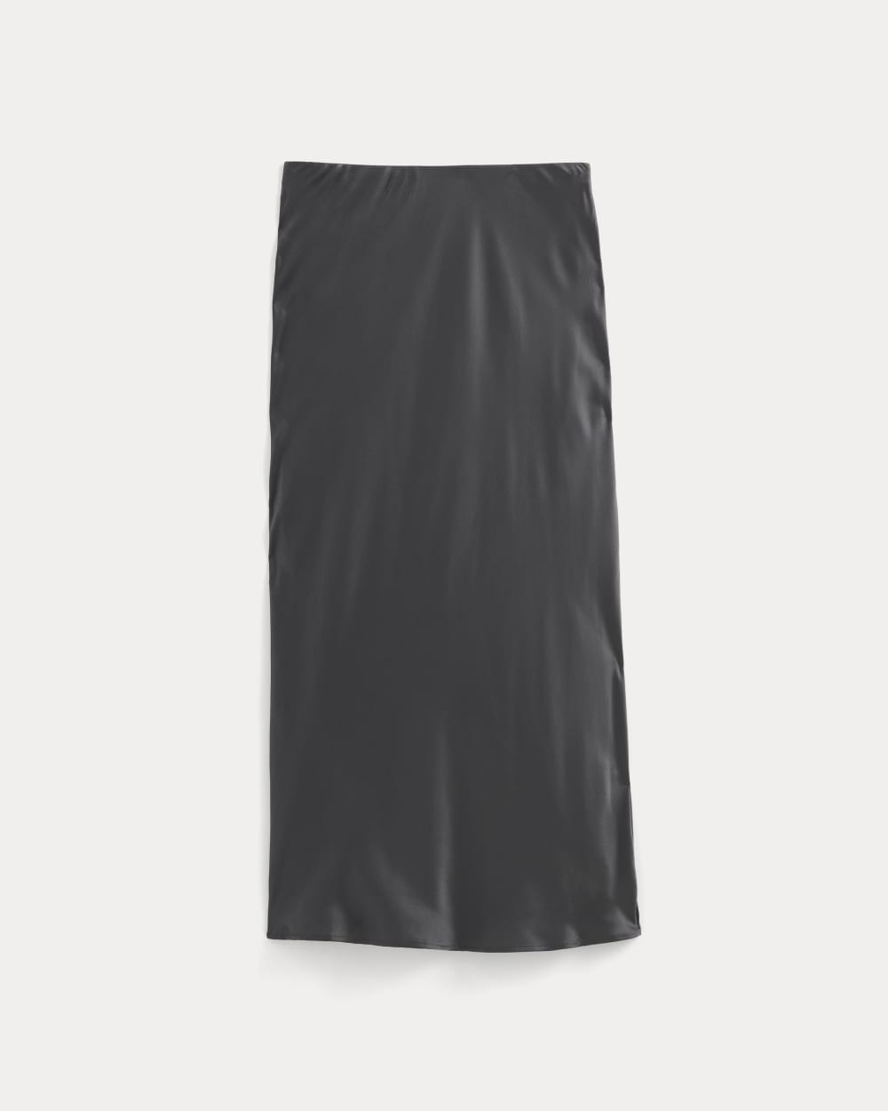 Slip Skirt in Silk Charmeuse in Graphite — alternate view