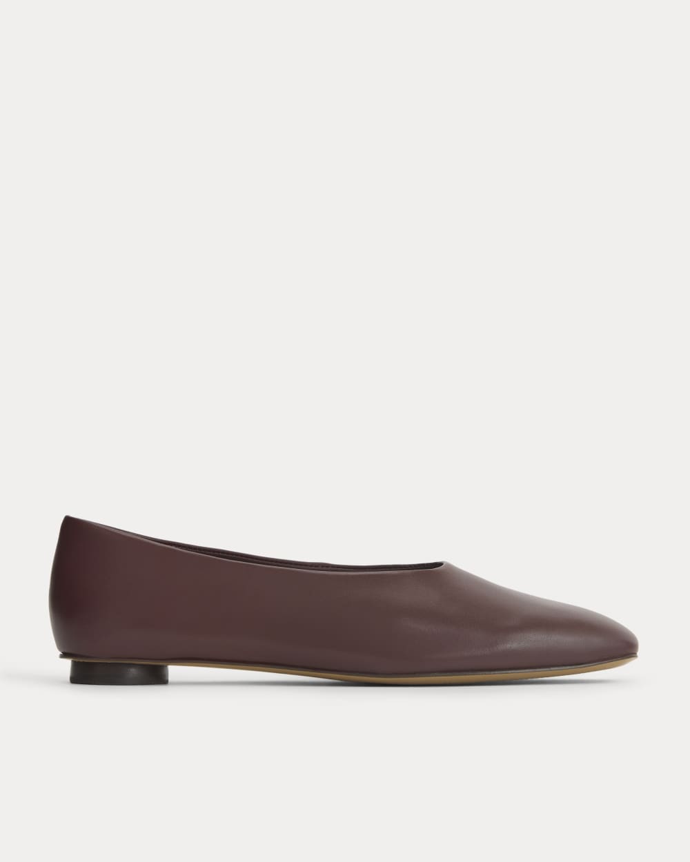 Gallery Square-Toe Flat in Burgundy — front view