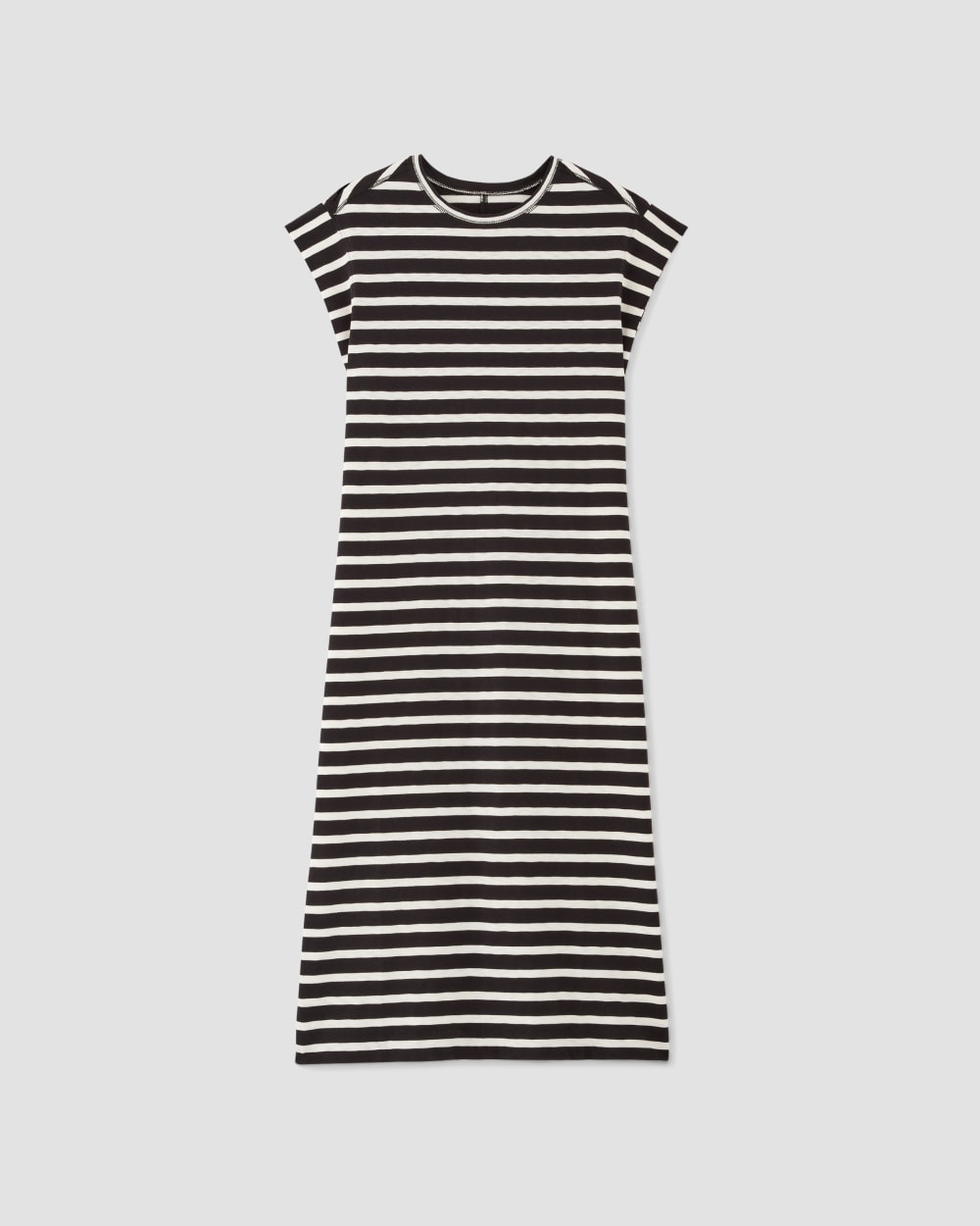 The Muscle Tee Midi Dress in Black / Bone — alternate view