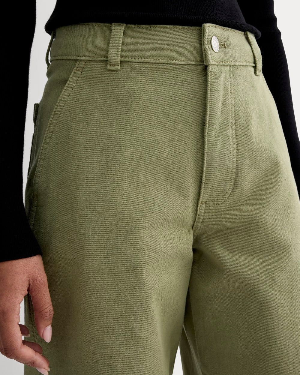 The Utility Curve Pant in Sagebrush — detail view