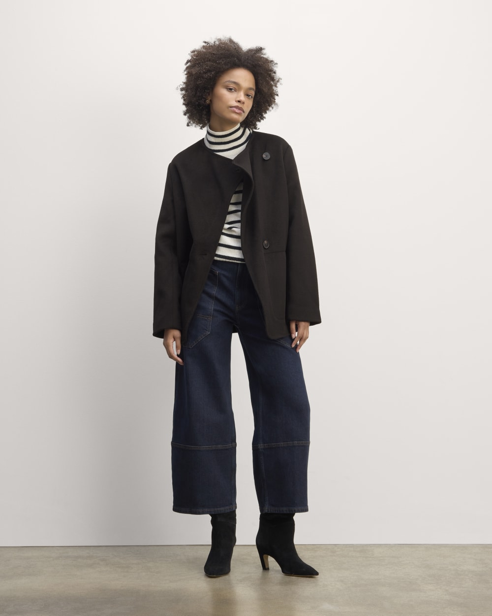 The October Coat in Black — detail view
