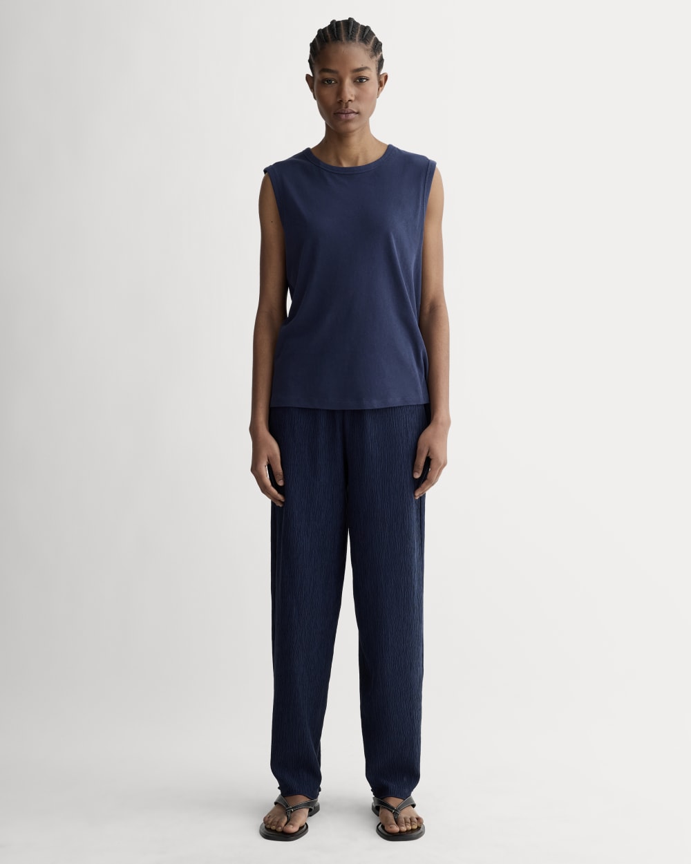 The Air Muscle Tank in Navy — detail view