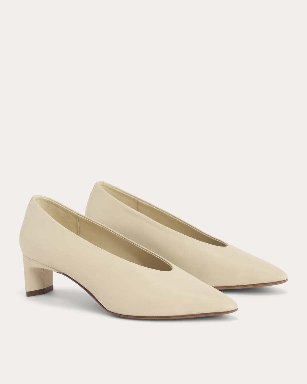 Made in Italy Almond-Toe Pump in Crema — alternate view