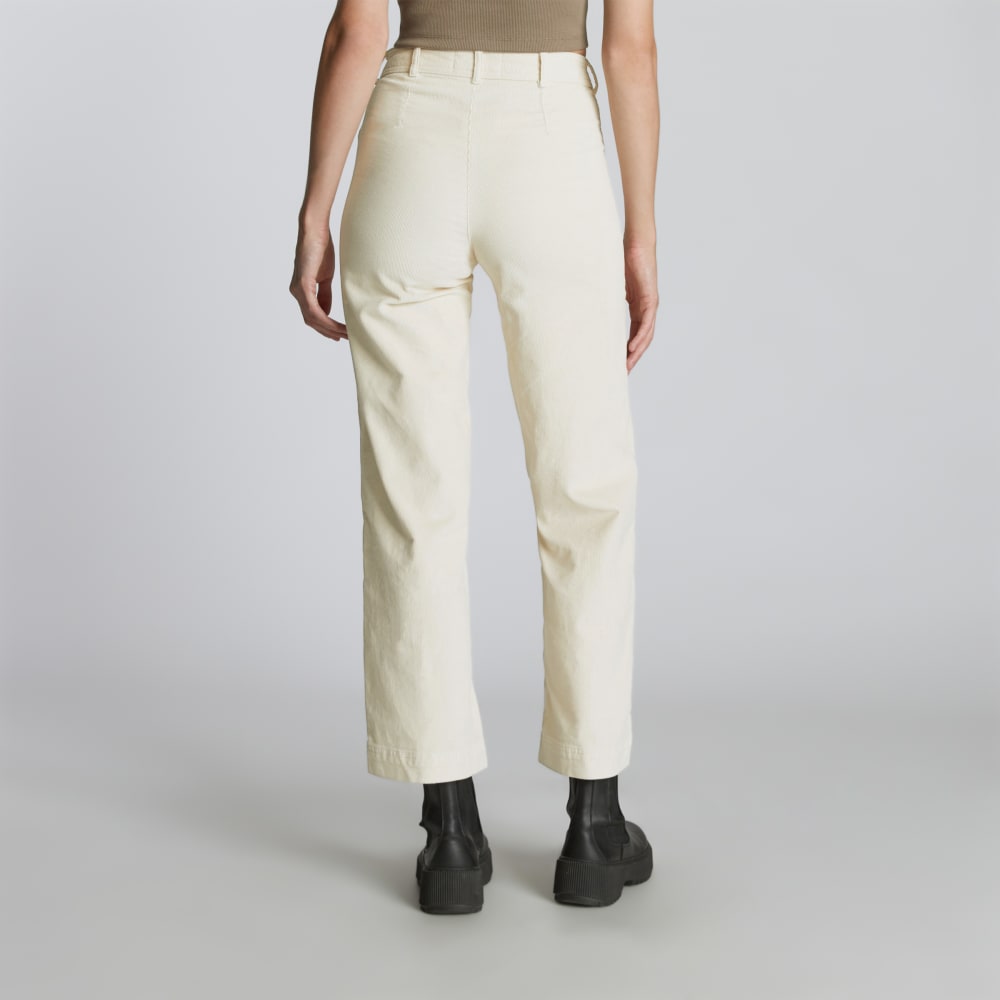 The Corduroy Wide-Leg Pant in Canvas — detail view