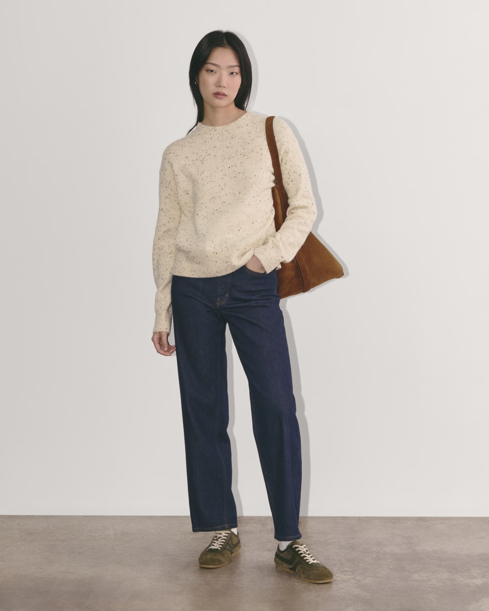 The Cocoon Crew in Plush Cotton in Cream Confetti — detail view