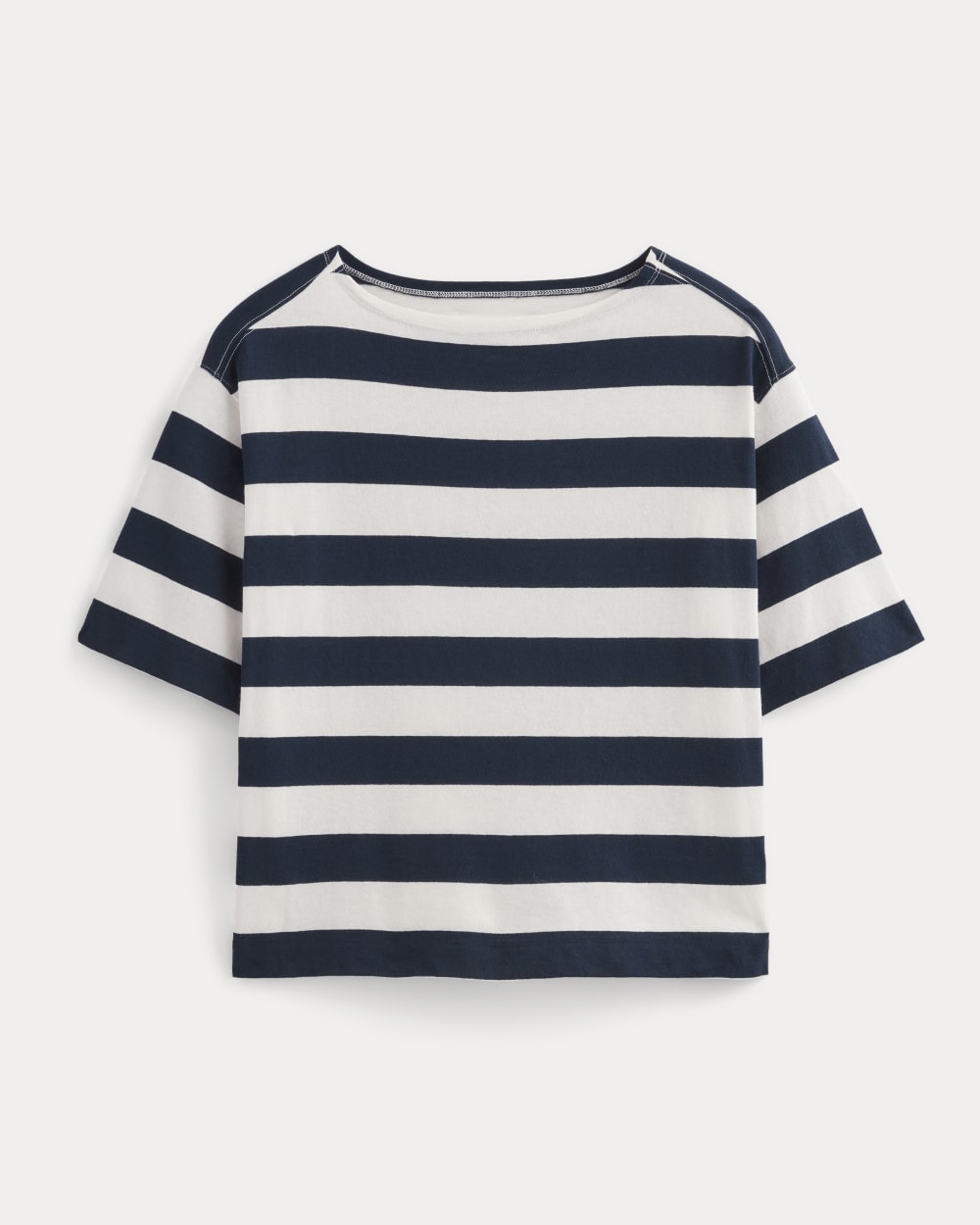The Mariner Oversized Tee in Navy / Bone — alternate view