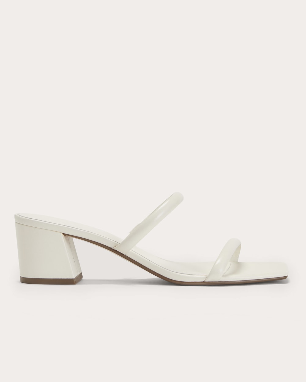 The Double Strap Heel in Canvas — front view