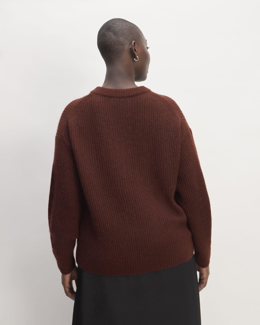 The Cocoon Crew in Alpaca in Burgundy — detail view