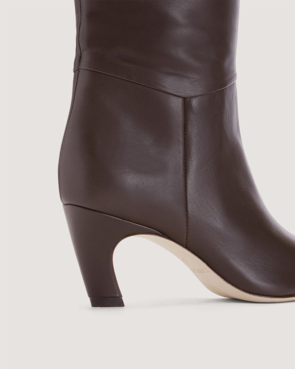 The Banana Boot in Dark Brown — detail view