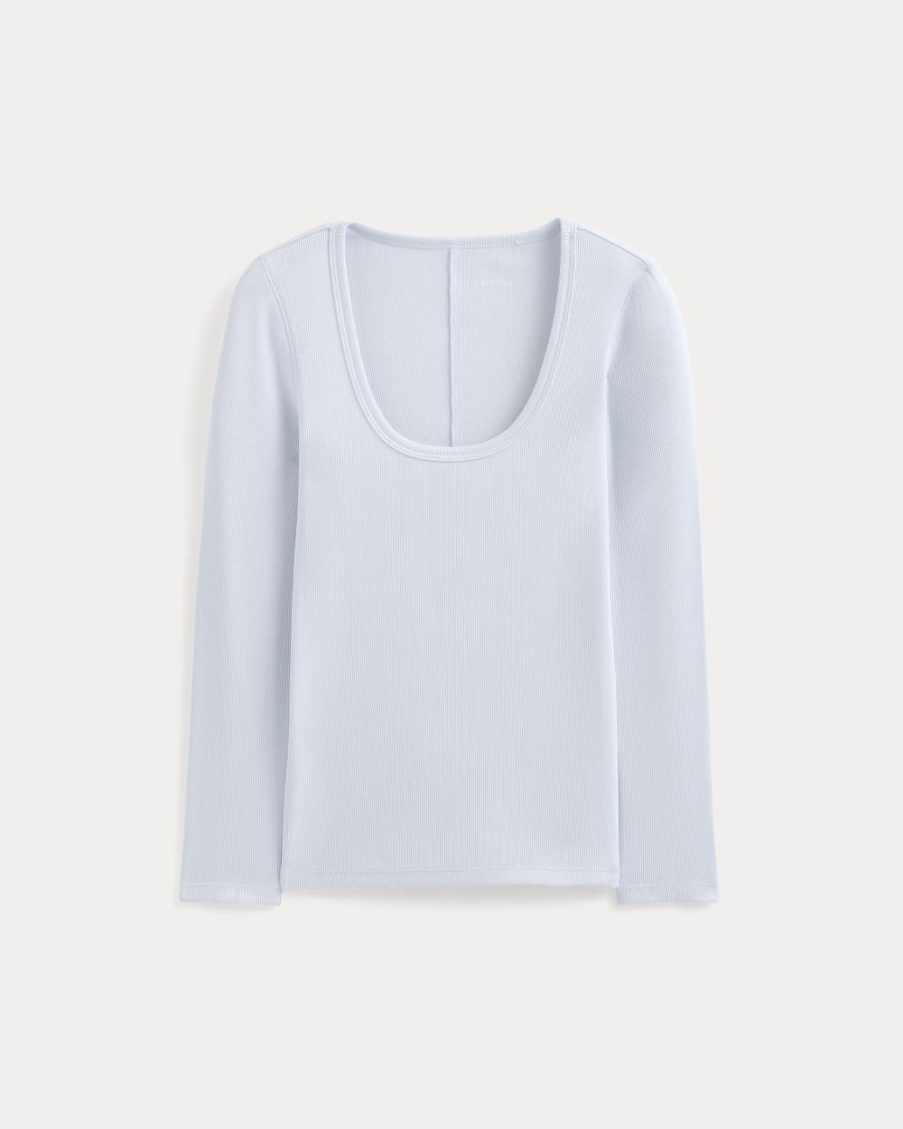 Luxe Rib Deep U-Neck Top in Skywriting — alternate view