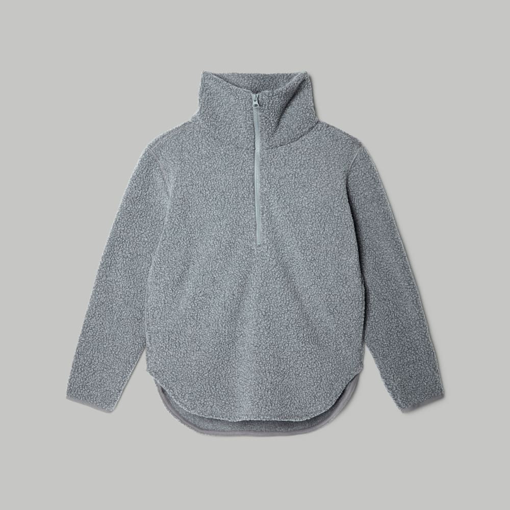 The ReNew Fleece Half-Zip in Heathered Coal — alternate view