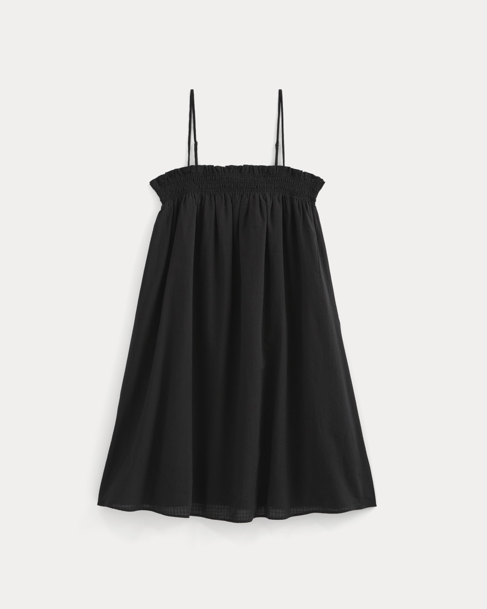 Gauze Smocked Dress in Black — alternate view
